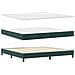 Letto Box Spring con Materasso Verde Scuro 200x200 cm Velluto - Foto miniatura 5