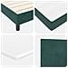 Letto Box Spring con Materasso Verde Scuro 200x200 cm Velluto - Foto miniatura 9