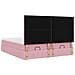 Struttura Letto Pouf con Materassi Rosa 180x200 cm Velluto - Foto miniatura 9