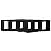Set di 4 Mensole  - Rovere Nero - 60x15x23 cm - Realizzate in Legno Ingegnerizzato - Foto miniatura 1