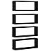 Set di 4 Mensole  - Rovere Nero - 60x15x23 cm - Realizzate in Legno Ingegnerizzato - Foto miniatura 6