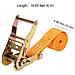 Set Di 10 Cinghie Di Fissaggio Con Fibbia 6 M X 25 Mm Portata 800 Kg Arancione - Foto miniatura 2