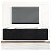 Mobili Porta TV 2 pz Rovere Nero 160x30x41 cm Legno Assicellare - Foto miniatura 3