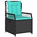 Set da Pranzo per Giardino 5 pcs Nero polyrattan - Foto miniatura 6