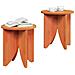 Tavolino da salotto 2 pcs Cera marrone 41,5 x 41,5 x 44 cm - Foto miniatura 3