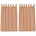Tende con tende 2 pcs Marrone chiaro 175x140cm Poliestere - Foto miniatura 1