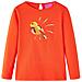 Maglietta da Bambina Maniche Lunghe Arancione Scuro 140 - Foto miniatura 1