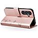 Custodia A Portafoglio Per Galaxy A05s Design Premium Fiori Farfalla, Rosa Champagne - Foto miniatura 5