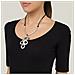 Collana Multi-anello In Pelle Placcata Argento 60cm - Foto miniatura 2