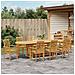Set da Pranzo per Giardino 9 pcs Marrone Legno massello di teak - Foto miniatura 4