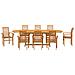 Set da Pranzo per Giardino 9 pcs Marrone Legno massello di teak - Foto miniatura 7