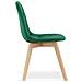 Sedia NUUC in velluto verde scuro, design ergonomico - Foto miniatura 5
