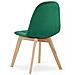 Sedia NUUC in velluto verde scuro, design ergonomico - Foto miniatura 6