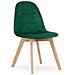 Sedia NUUC in velluto verde scuro, design ergonomico - Foto miniatura 1