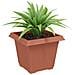 Vaso quadrato per fiori 24 pcs Rosso Mattone 20 x 20 x 16 cm - Foto miniatura 3