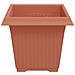 Vaso quadrato per fiori 24 pcs Rosso Mattone 20 x 20 x 16 cm - Foto miniatura 6