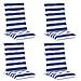 Cuscino da Esterno 4 pcs Blu e Bianco 120 x 50 x 7 cm Tessuto - Foto miniatura 1