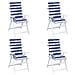 Cuscino da Esterno 4 pcs Blu e Bianco 120 x 50 x 7 cm Tessuto - Foto miniatura 3