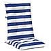 Cuscino da Esterno 4 pcs Blu e Bianco 120 x 50 x 7 cm Tessuto - Foto miniatura 6