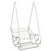 Panchina a Dondolo Acciaio 71 x 75 x 59 cm Bianco Antico - Foto miniatura 1