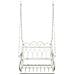 Panchina a Dondolo Acciaio 71 x 75 x 59 cm Bianco Antico - Foto miniatura 3