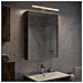 Mobiletto per specchio da bagno Rovere fumé 40 x 10,5 x 60,5 cm - Foto miniatura 2