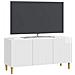 Mobile TV Bianco Lucido 99 x 34,5 x 50 cm Legno ingegnerizzato - Foto miniatura 2