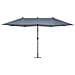 Ombrellone Doppio Da Giardino 460 Cm In Color Antracite Sibilla - Foto miniatura 5