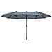 Ombrellone Doppio Da Giardino 460 Cm In Color Antracite Sibilla - Foto miniatura 9