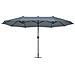 Ombrellone Doppio Da Giardino 460 Cm In Color Antracite Sibilla - Foto miniatura 15