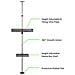 ICA-TR32 - Supporto da Pavimento a Soffitto per TV LCD / LED / Plasma 37-70'' - Foto miniatura 2