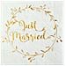 Santex - 20 Tovagliolini Di Carta Just Married Bianco E Oro - Foto miniatura 1