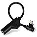 Adattatore Audio E Carica Iphone A Lightning / Jack 3.5mm Angolato Nero - Foto miniatura 4
