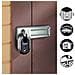 704eurdblk Esterna Porta Lucchetto Hasp Nero 11 X 44 Centimetri - Foto miniatura 4