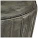 Sgabello Da Bar Grigio Anticato In Vera Pelle - Foto miniatura 3