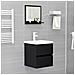 Specchio da Bagno Nero 40x10,5x37 cm in Legno Multistrato - Foto miniatura 4