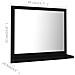 Specchio da Bagno Nero 40x10,5x37 cm in Legno Multistrato - Foto miniatura 7