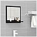 Specchio da Bagno Nero 40x10,5x37 cm in Legno Multistrato - Foto miniatura 1