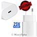 Caricabatterie Fast Charging Originale Ultra Rapido Casa Da Rete Usb-c Ep-ta800 25w White Bu - Foto miniatura 1