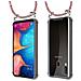 Catena Di Telefoni Cellulari Compatibile Con Samsung Galaxy A20e In Colorful Parrot - Coperchio Protettivo In Silicone Con Anelli D'argento, Cinturino In Corda E Custodia Staccabile - Foto miniatura 8