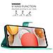 Custodia Compatibile Con Samsung Galaxy A42 / M42 In Turchese Fiore - Coperchio Protettivo In Design Floreale Con Chiusura Magnetica, Funzione Stand E Slot Per Carte - Foto miniatura 4