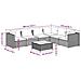 Set Divani Da Giardino 7 Pz Con Cuscini In Polyrattan Marrone - Foto miniatura 5
