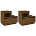 Comodini 2 Pz Miele 60x34x51 Cm In Legno Massello Di Pino - Foto miniatura 2