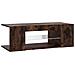Mobile Porta Tv Con Luci Led Rovere Fumo 90x39x30 Cm - Foto miniatura 3