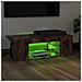 Mobile Porta Tv Con Luci Led Rovere Fumo 90x39x30 Cm - Foto miniatura 4