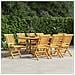 Sedie Da Giardino Pieghevoli 8pz 47x63x90cm Legno Massello Teak - Foto miniatura 1