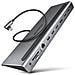 HMC-4KX3 replicatore di porte e docking station per laptop Cablato USB 3.2 Gen 1 (3.1 Gen 1) Type-C Grigio - Foto miniatura 1