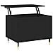 Tavolino Da Salotto Nero 60x44,5x45 Cm In Legno Multistrato - Foto miniatura 2