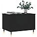 Tavolino Da Salotto Nero 60x44,5x45 Cm In Legno Multistrato - Foto miniatura 3
