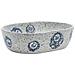Lavabo Da Appoggio Grigio E Blu Ovale 47x33x13 Cm Ceramica - Foto miniatura 2